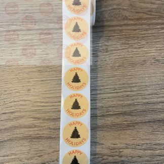Kleine craftstickers happy holidays