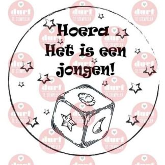 Het is een jongen stempel