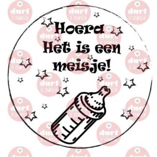 Het is een meisje stempel