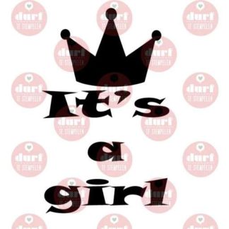 it's a girl stempel