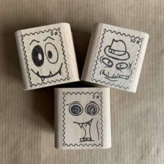 Halloween postzegel stempelset