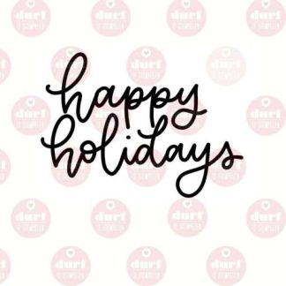 Happy holidays stempel