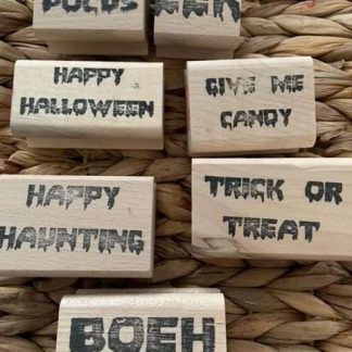 Halloween tekst stempels