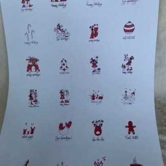 stickers kerst met Rood