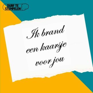 ik brand een kaarsje stempel