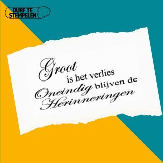 groot is het verdriet stempel