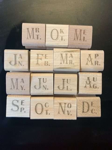 Maanden stempels