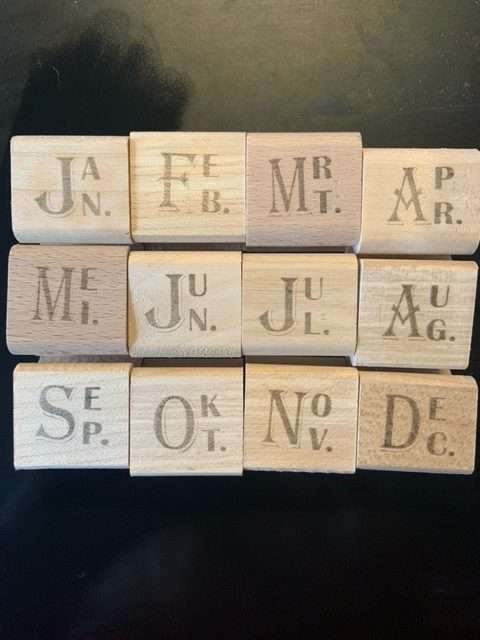 Maanden nederlands stempels