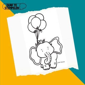 Olifantje en ballonnen stempel