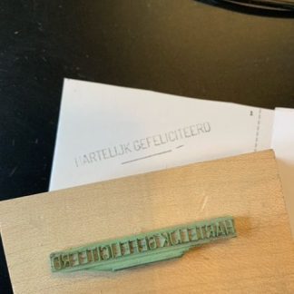 Hartelijk gefeliciteerd stempel