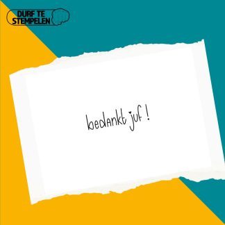 Bedankt juf stempel