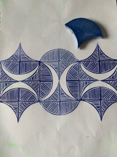 Blockprinten patroon