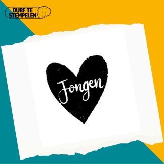 Jongen hart stempel