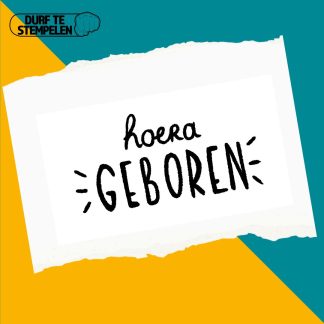 Hoera geboren stempel