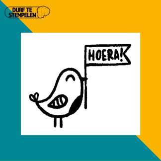 Vogel hoera stempel